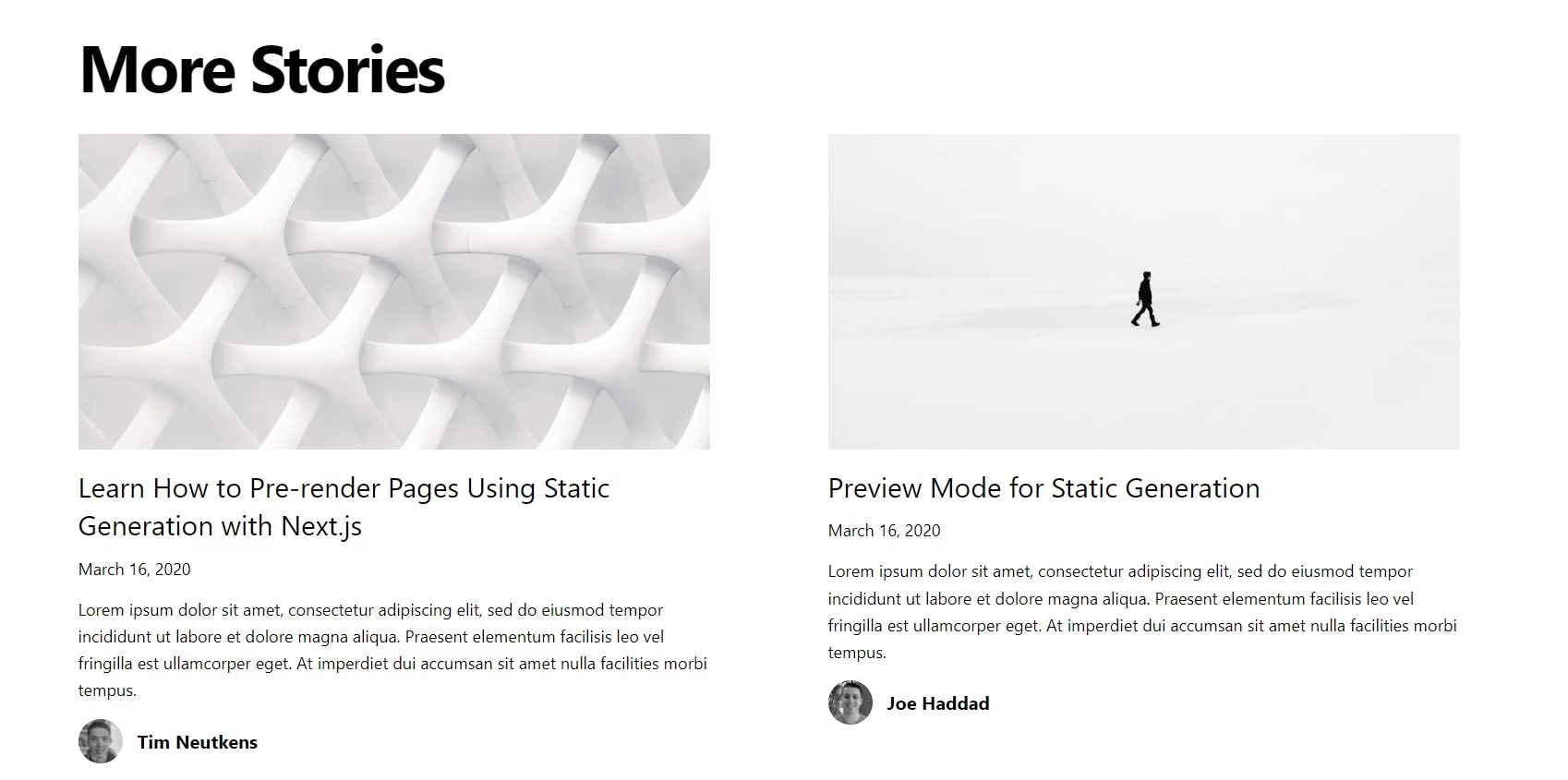 An image of Vercel blog template