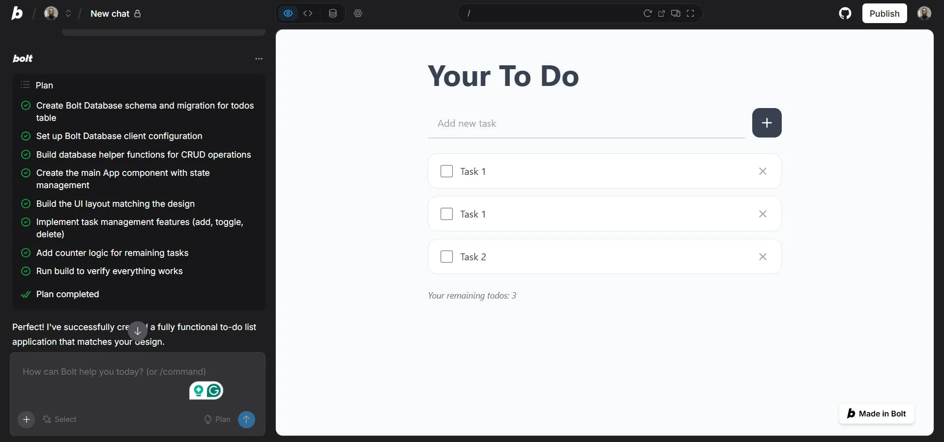 Image of Bolt plan button