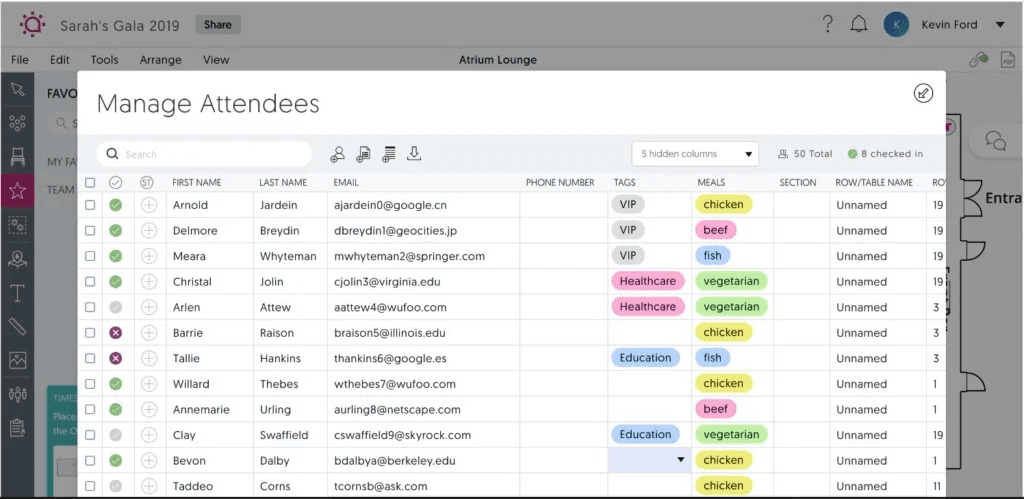 Cvent attendee management dashboard