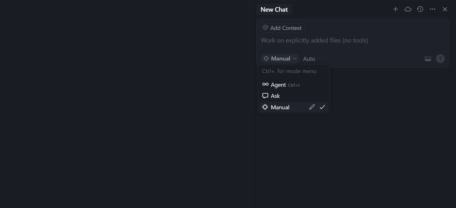 Cursor’s Agent feature and its available modes