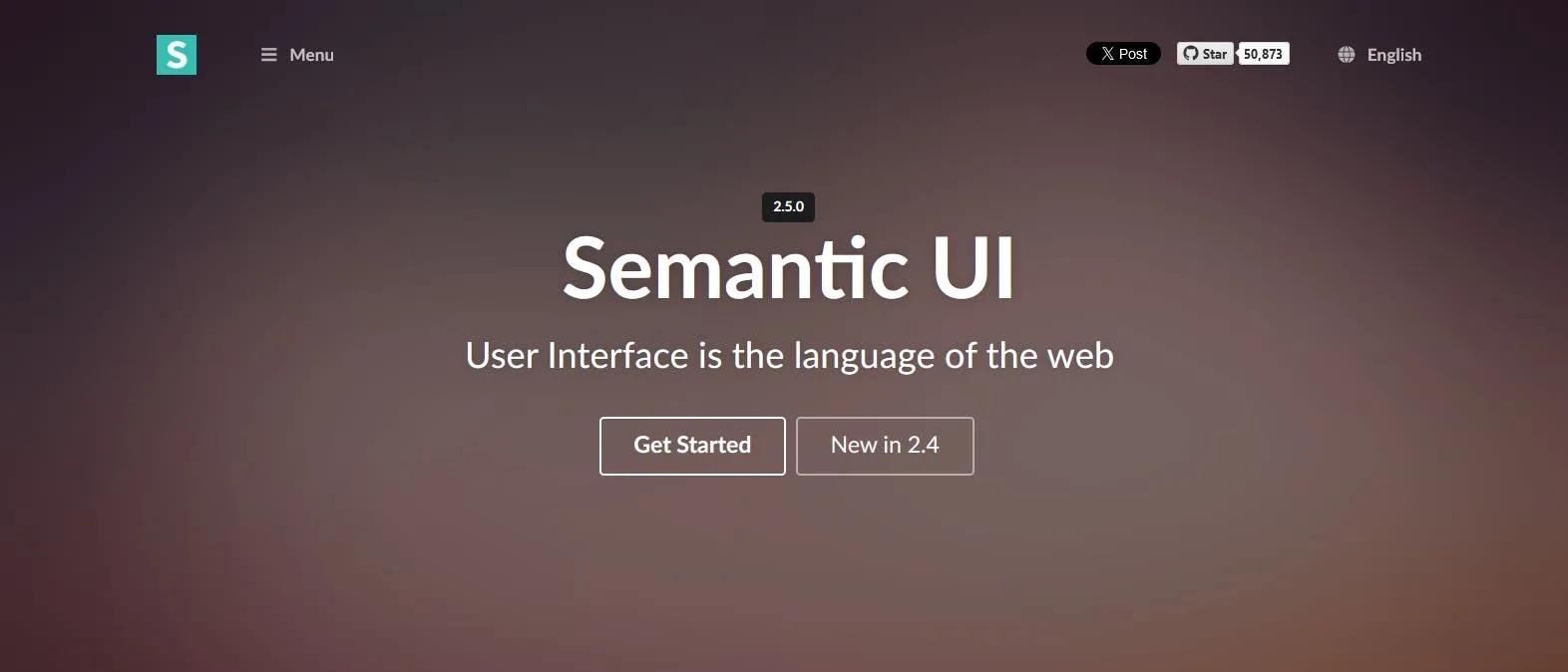 An image of Semantic UI CSS framework.