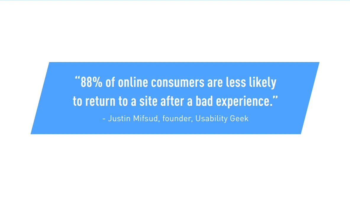 An image of a bad UX statistic.