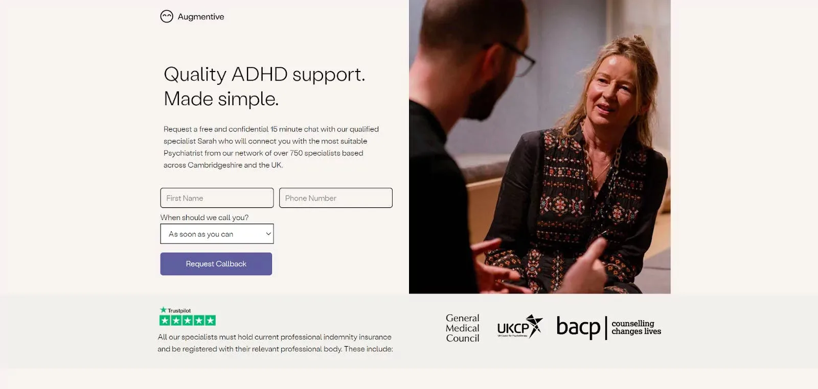 An image of social proof supporting CTA