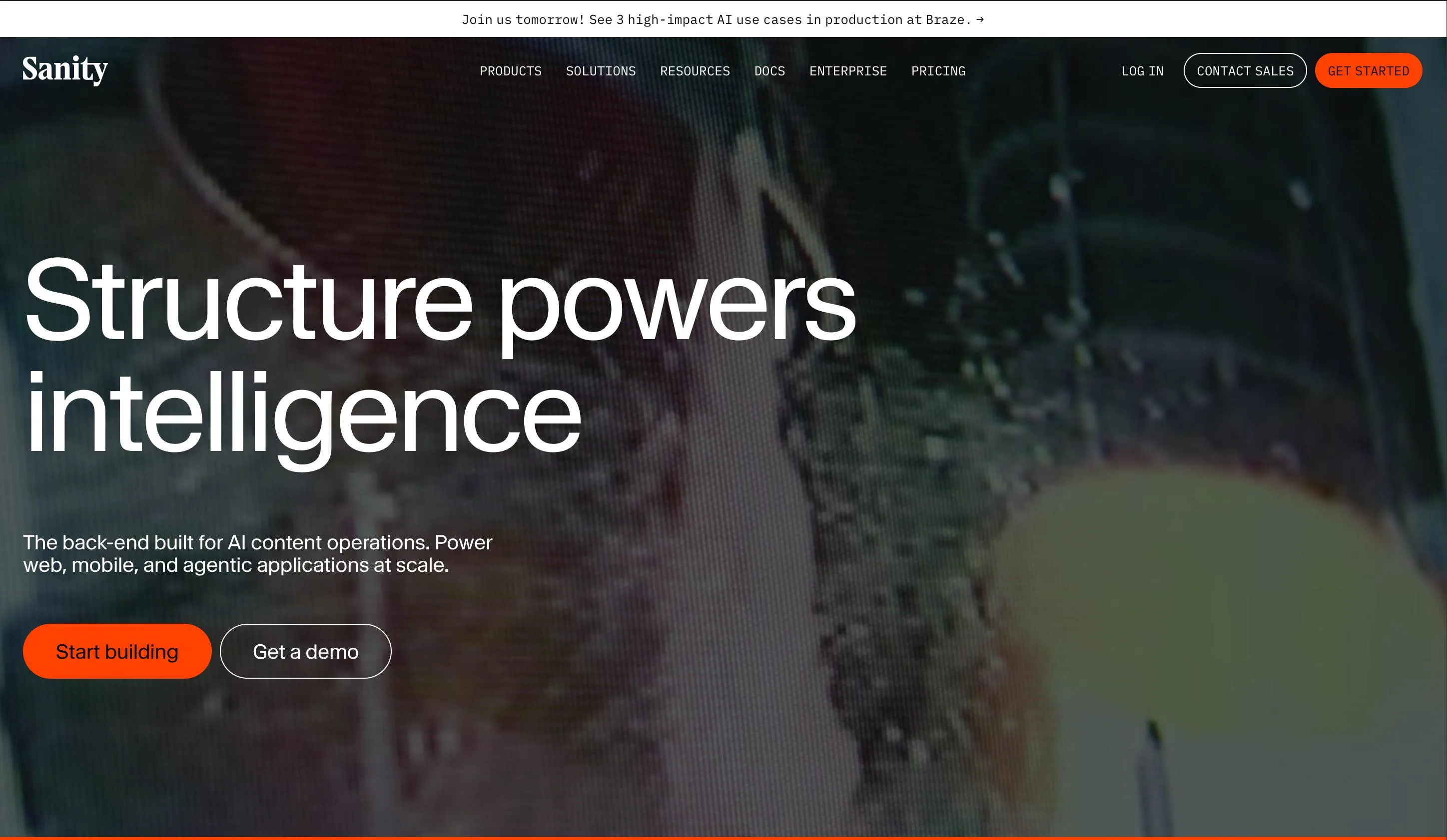 Image of Sanity Homepage